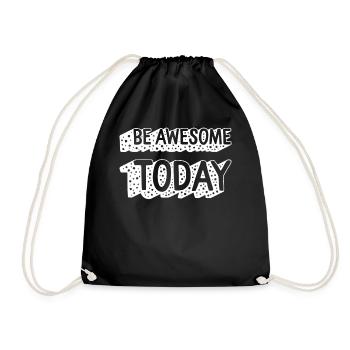 Chemise Positivité, sois génial aujourd’hui tee, croissance - Sac de sport léger - noir - Devant