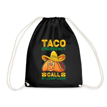 Tacos Taco mexicain Fast-food cadeau - Sac de sport léger - noir - Devant