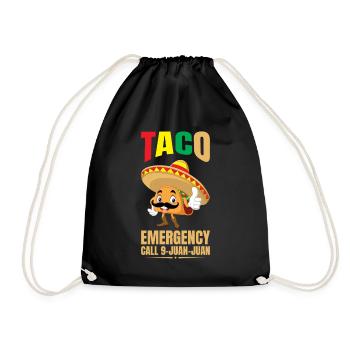Tacos Taco mexicain Fast-food cadeau - Sac de sport léger - noir - Devant