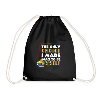 LGBT Human Human Rainbow Gift Idea - Drawstring Bag - black - Front