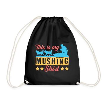 Sled Dog Racing Sled Dogs Gift - Drawstring Bag - black - Front