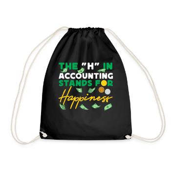 Accountant Bookkeeper Accounting - Drawstring Bag - black - Front