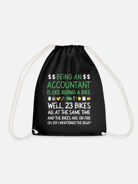 Accountant Bookkeeper Accounting - Turnbeutel - Schwarz