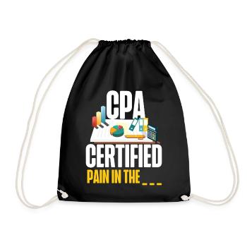 Accountant Bookkeeper Accounting - Drawstring Bag - black - Front
