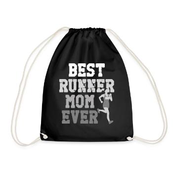 Running Runner Half Marathon Mom - Turnbeutel - Schwarz - Vorne