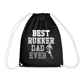 Running Runner Half Marathon Dad - Turnbeutel - Schwarz - Vorne