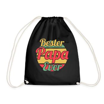 Vater Papi Papa - Turnbeutel - Schwarz - Vorne