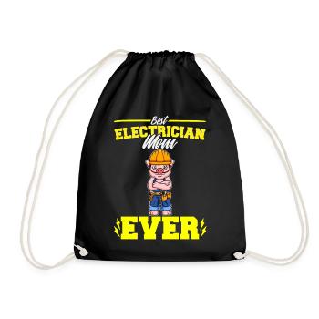 Best Electrician Mom Ever Electronic Technician - Turnbeutel - Schwarz - Vorne