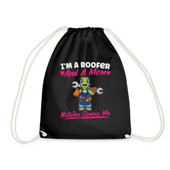 Je suis couvreur et maman rien ne me fait peur - Sac de sport léger - noir - Devant
