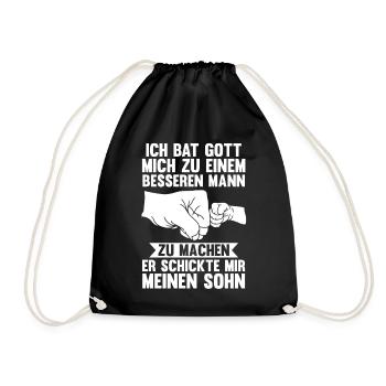 Vater Papi Sohn Papa - Turnbeutel - Schwarz - Vorne