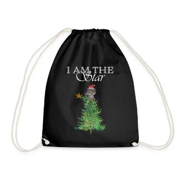 Chats Catmas Arbre de Noël Arbre de Noël Star - Sac de sport léger - noir - Devant