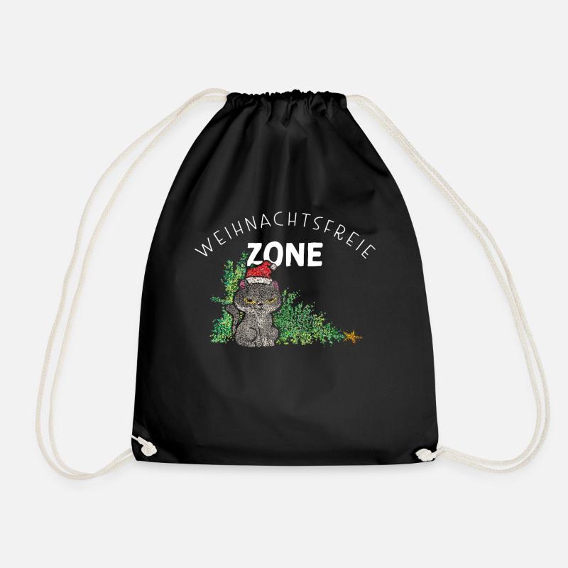 Anti Christmas Christmas Muffle Christmas Tree - Drawstring Bag - black