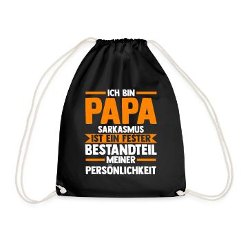Vater Papi Papa - Turnbeutel - Schwarz - Vorne