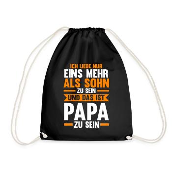 Vater Papi Papa - Turnbeutel - Schwarz - Vorne