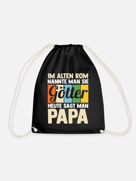 Vater Papi Papa - Turnbeutel - Schwarz