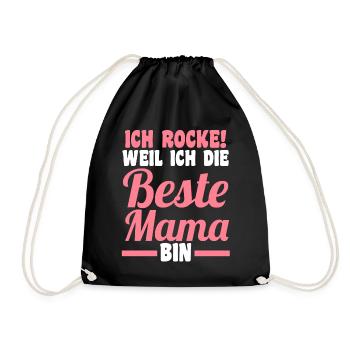 Mutter Mama - Turnbeutel - Schwarz - Vorne