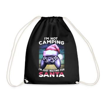 Gambler Chapeau de Noël Gamer Slogan Cadeau de jeu - Sac de sport léger - noir - Devant