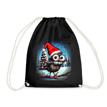 Chouette de Noël Hibou Hibou Cadeau de Noël - Sac de sport léger - noir - Devant