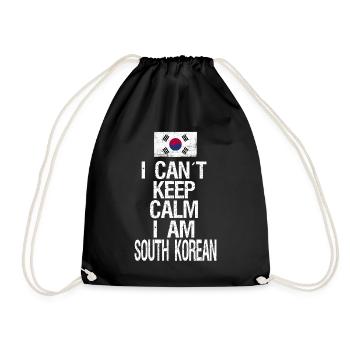 Je ne peux pas rester calme Je suis sud-coréen - Sac de sport léger - noir - Devant