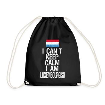 Je ne peux pas rester calme Je suis Luxembourgeois - Sac de sport léger - noir - Devant