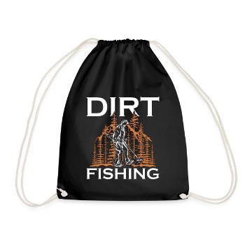 Détecteur de trésors de pêche à la saleté de détection de métaux - Sac de sport léger - noir - Devant
