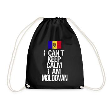 I can not Keep Calm I am Moldovan - Drawstring Bag - black - Front