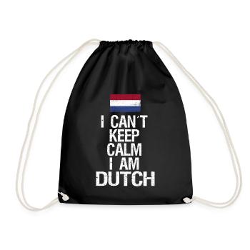 Je ne peux pas rester calme Je suis Hollandais - Sac de sport léger - noir - Devant