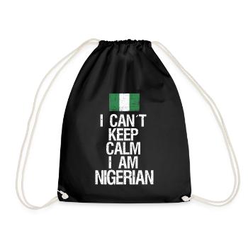 Je ne peux pas rester calme Je suis nigérian - Sac de sport léger - noir - Devant