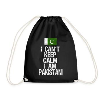 I can not Keep Calm I am Pakistani - Drawstring Bag - black - Front