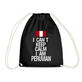 I can not Keep Calm I am Peruvian - Drawstring Bag - black - Front