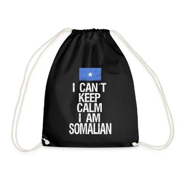 Je ne peux pas rester calme Je suis somalien - Sac de sport léger - noir - Devant