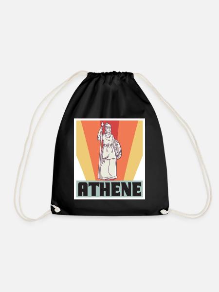 Athene Griechenland Gott Griechische Mythologie An - Turnbeutel - Schwarz