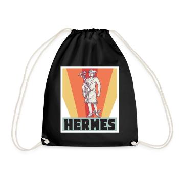 Hermes Griechenland Gott Griechische Mythologie An - Turnbeutel - Schwarz - Vorne