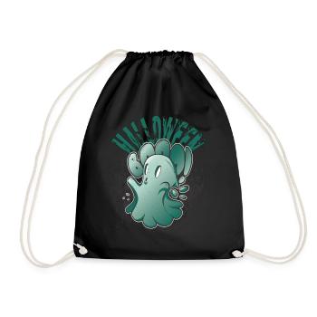 Halloween Geist Fête Horreur Boo Fantôme - Sac de sport léger - noir - Devant