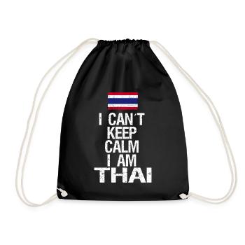 Je ne peux pas rester calme Je suis thaïlandais - Sac de sport léger - noir - Devant