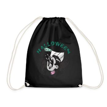 Creepy Halloween Party Nightmare Horror Hello - Drawstring Bag - black - Front