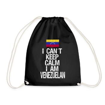 I can not Keep Calm I am Venezolaner - Turnbeutel - Schwarz - Vorne