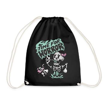 Skeleton Undead Halloween Party Nightmare Hallowee - Drawstring Bag - black - Front