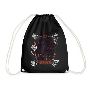 Halloween beißt untotes Skelett-Halloween-Party-Al - Turnbeutel - Schwarz - Vorne