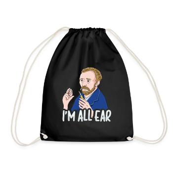 Je suis tout ouïe Van Gogh - Sac de sport léger - noir - Devant