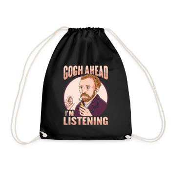 Van Gogh Art Lovers - Drawstring Bag - black - Front