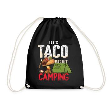Tacos à propos de Camping Funny glamping - Sac de sport léger - noir - Devant