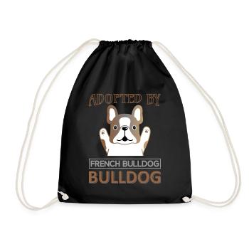 Adopte Français Bulldog - Sac de sport léger - noir - Devant