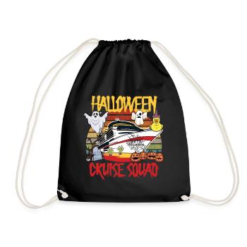 Halloween Cruise Squad Rubber Duck Hunting Ship Bootf - Drawstring Bag - black - Front