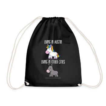 Vivre à Austin Pride Texas Unicorn Love - Sac de sport léger - noir - Devant