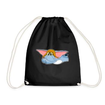 Casquette pilote d’éléphant - Sac de sport léger - noir - Devant