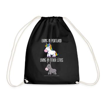 Vivre à Portland Pride Oregon Unicorn Love - Sac de sport léger - noir - Devant