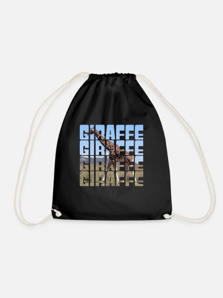 Giraffe - Turnbeutel - Schwarz