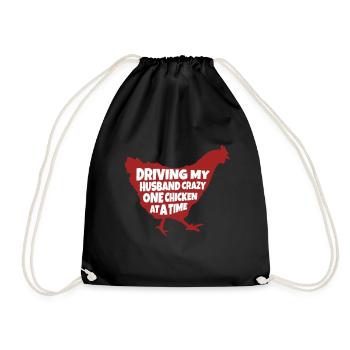 Conduire mon mari fou Un poulailler-cour - Sac de sport léger - noir - Devant