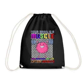 Chemise de positivité, le cerveau est un t-shirt musculaire, cerveau - Sac de sport léger - noir - Devant